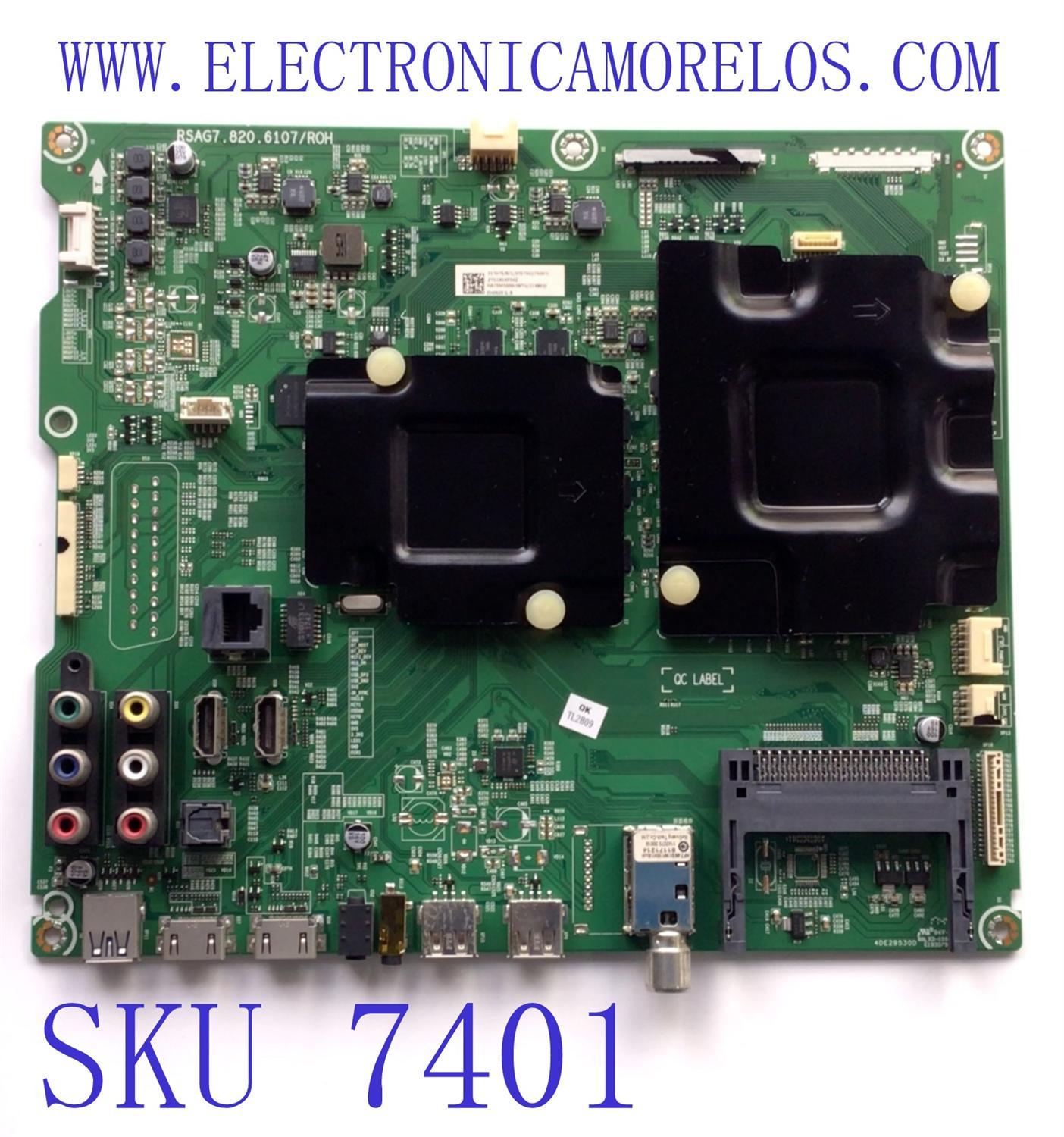 MAIN PARA TV HISENSE / NUMERO DE PARTE 217075 / RSAG7.820.6107/ROH / 217075/B / 214803 / 3TE75G17097 / HA75M5000UWTG / DISPLAY V750DK1-QS3 REV.P2 / MODELO 75N5000UWG	 - Imagen 1